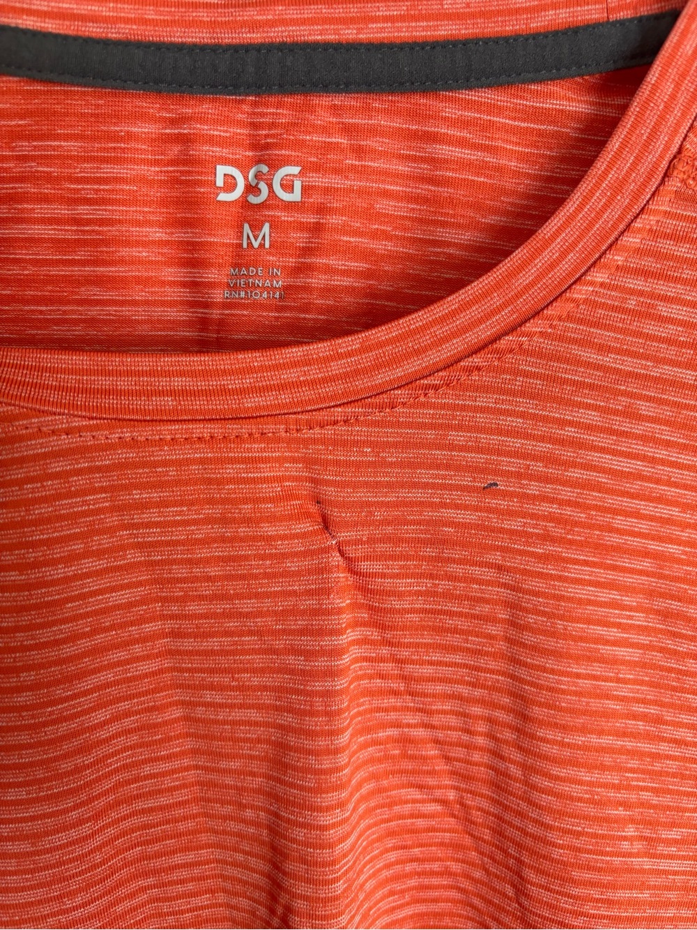 DSG Men's Orange Heathered Short Sleeve Tee